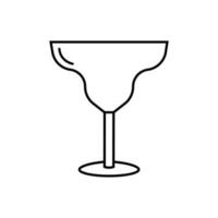 Copa de vino icono vector. alcohol bebida ilustración signo. copa símbolo. bar logo. vector