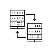 Data exchange icon vector. transfer information illustration sign. file conversion symbol or logo. vector