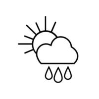 Weather icon vector. Synoptic illustration sign. Weather forecast symbol or logo. vector