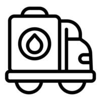 Oil trucker icon outline vector. Cargo sea vector