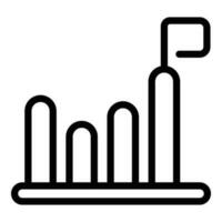 Chart report icon outline vector. Target creative vector