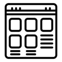 Online report icon outline vector. Creative target vector