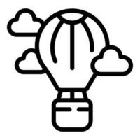 Air balloon start project icon outline vector. Report target vector