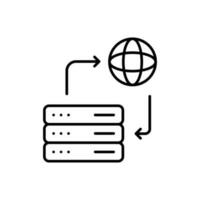 Data exchange icon vector. transfer information illustration sign. file conversion symbol or logo. vector