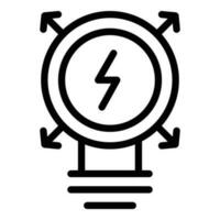 Boost idea icon outline vector. Report target vector