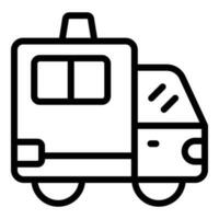 Patrol car vehicle icon outline vector. Service emergency vector