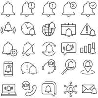 Notification icon vector set. alarm illustration sign collection. Message symbol or logo.