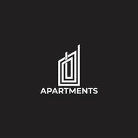 simple apartment circle thin line overlapping design logo vector