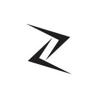 letter z linked arrow simple geometric logo vector