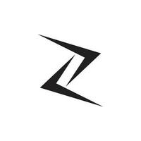 letter z linked arrow simple geometric logo vector