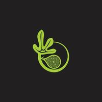 circle motion herbs fruit seed leaf symbol vector