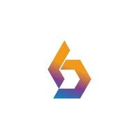 letter db gradient arrow logo vector