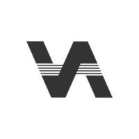 letter va simple geometric logo vector