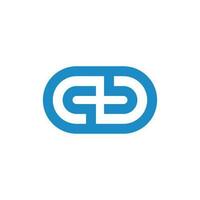 letter qb simple circle geometric line design logo vector