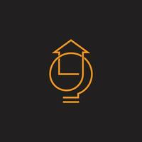 smart home idea symbol logo vector