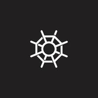 spider web circle swirl overlap simple logo vector