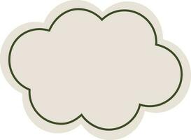 Sticker, label, tag, design, in cloud shape. vector