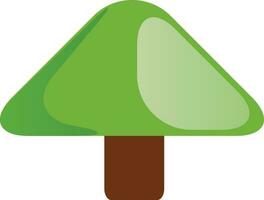 Mushroom icon in green and brown color. vector