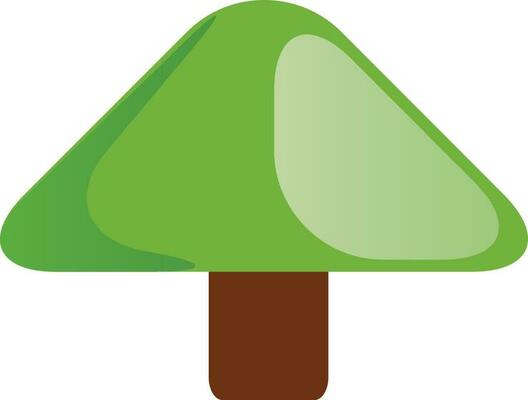 Mushroom icon in green and brown color.