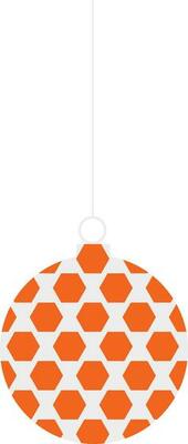 Orange color Christmas ball icon.