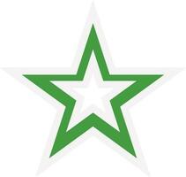 Illustration of star icon in green color. vector