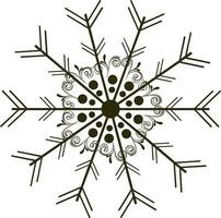 Illustration of a Snowflake. vector