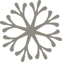 Snowflake illustration in gray color. vector