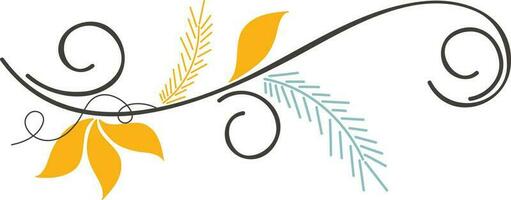 Flat illustration of floral elements. vector