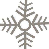 Illustration of snowflake in gray color. vector