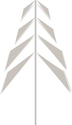 Illustration of a gray leaf.