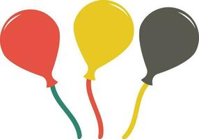 Colorful balloons on white background. vector