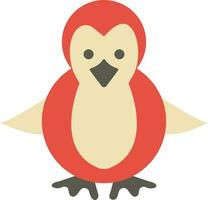 Charater of a owl in flat style. vector