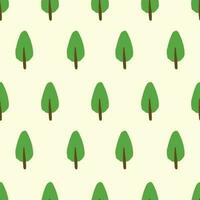 Cute tree doodle seamless pattern background vector