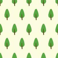 Cute tree doodle seamless pattern background vector