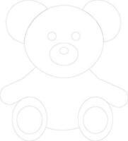 Character of a teddy bear. vector