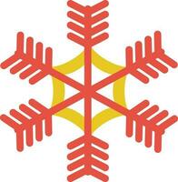 Orange and yellow snowflake. vector