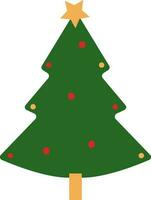 Isolated christmas tree with balls decorated. vector