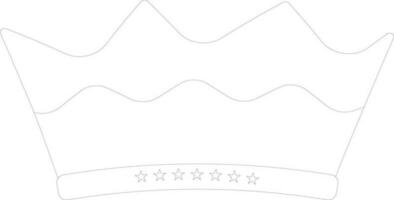 Thin line stroke icon of Crown. vector