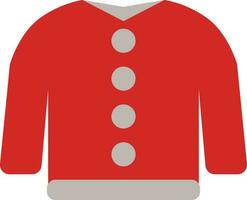 Red and gray coat on white background. vector