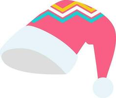 Vector illustration of colorful santa hat.