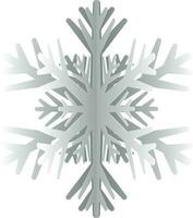 Illustration of paper cut snowflake in grey color. vector