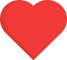 Heart icon or symbol in red color. vector