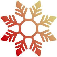 Creative snowflake in red and golden color. vector