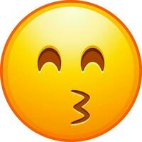 Big set of yellow emoji. Funny emoticons faces with facial expressions. vector