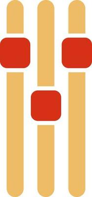 Red and yellow icon of Slider icon in flat style.