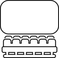 Theater view for movie or entertainment concept. vector