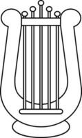 Illustration of lyre icon for music concept. vector