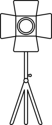 Focus light icon with stand for shout concept.