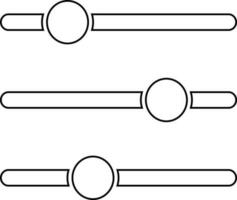 Filter control setting minimal icon in stroke. vector