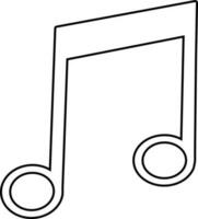 Stroke style of mp3 icon for music audio sign. vector